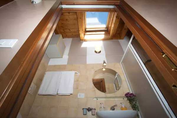 Skylight above the bathroom of Milan Skyline Apartment