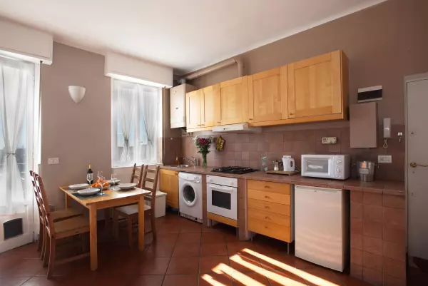 The kitchen at Milan Skyline Apartment