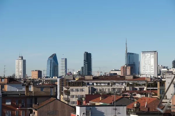 Skyscrapers of Milan seen from the building of Milan Skyline Apartment