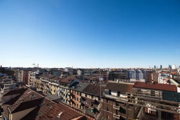 View over the roofs of Milan from the building of Milan Skyline Apartment